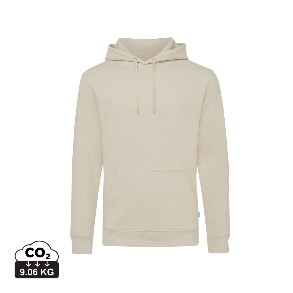 Sweat chiné publicitaire unisexe coton recyclé 340g Iqoniq Torres natural raw